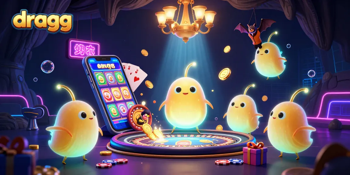 Experience vibrant casino action in dragg's enchanting glowworm cave with vibrant colors and rich details.