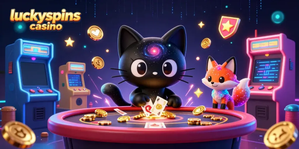 Experience thrilling gameplay at luckyspins casino with cosmic characters and vibrant game elements.
