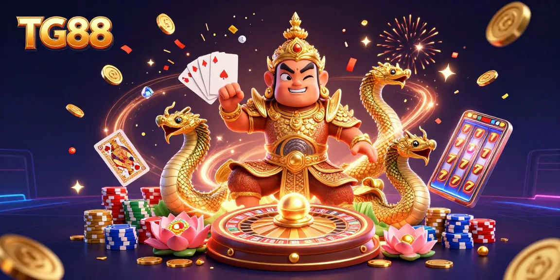 Experience exciting casino action at TG88 with vibrant characters and dynamic game elements.