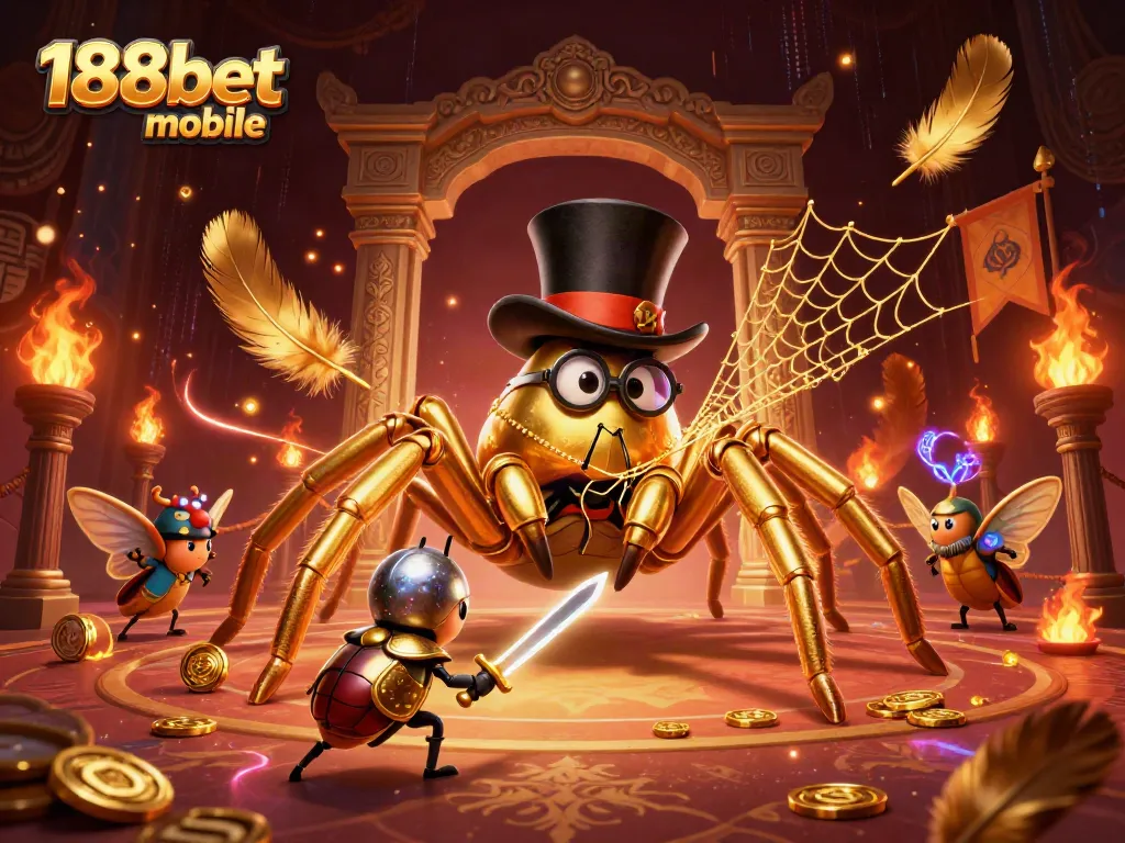 Experience thrilling gameplay with 188bet mobile, showcased in a vibrant casino-themed illustration.