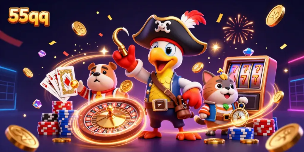 Experience thrilling gameplay at 55qq with vibrant casino elements and enchanting characters