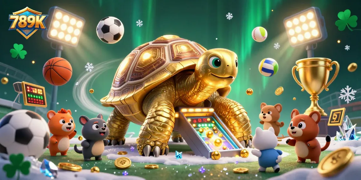 Engage in the exciting world of 789K gaming with dynamic 3D illustration showcasing thrilling sports betting elements.