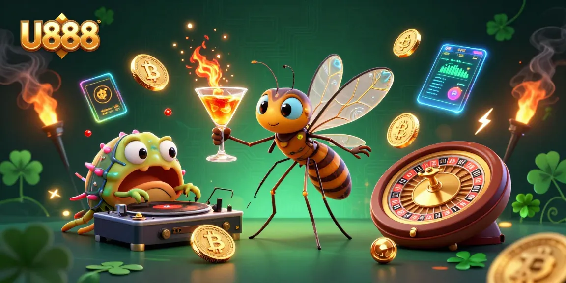 Join the excitement at U888 with vibrant 3D casino characters and dynamic crypto elements!