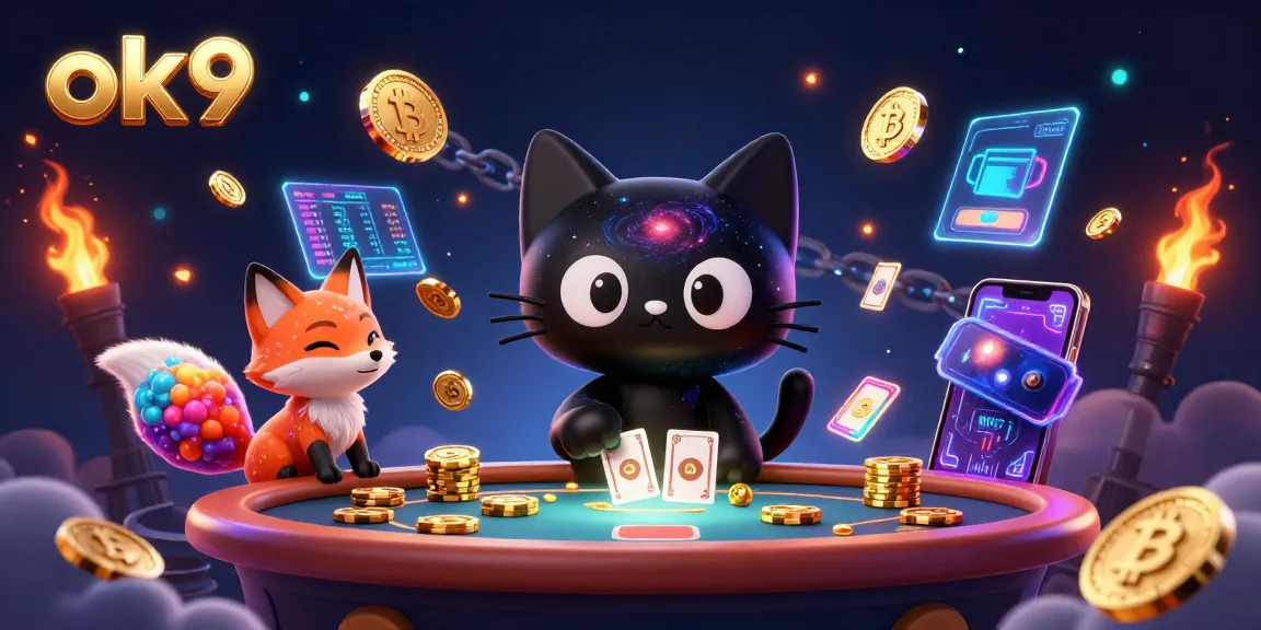 Engage in exhilarating gameplay at ok9 with a cosmic casino adventure featuring a black hole cat and galaxy-themed elements.
