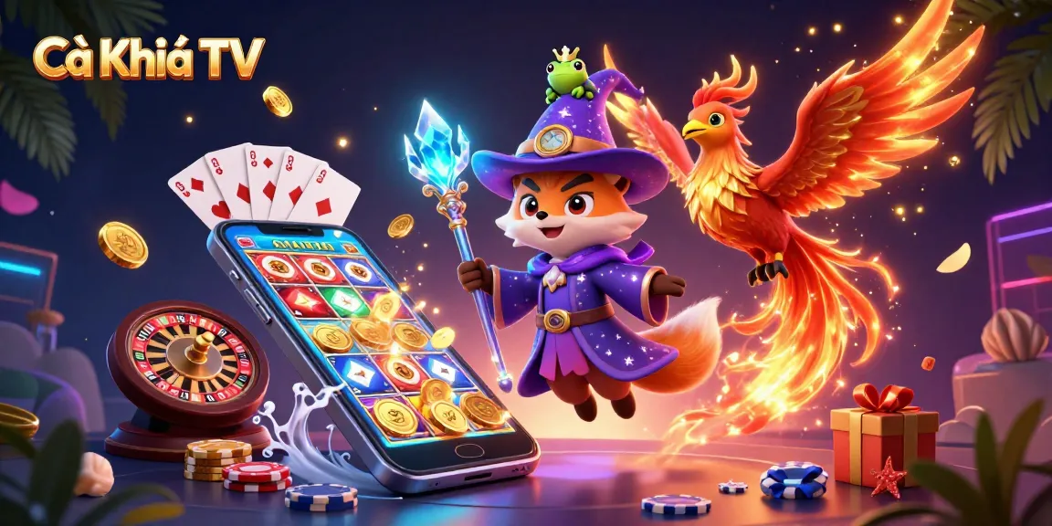 Cà Khịa TV delivers an immersive gaming experience with dynamic slot games, engaging characters, and vibrant gold coins.
