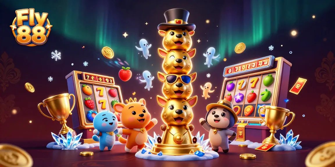 Fly 88 showcases vibrant slots and jackpot themes in a captivating 3D illustration.