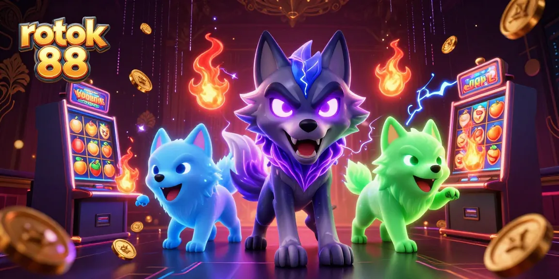 Engage with rokok 88's thrilling slot action featuring spectral wolves and neon coins.