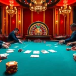 Experience the thrill of CM88 trang chủ with players at a vibrant poker table in a luxurious casino setting.