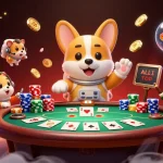 Experience FLY88's thrilling casino atmosphere with astronauts and vibrant game elements in a captivating scene.