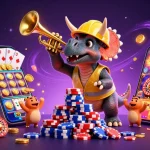 Engage in thrilling games at shbetcv while celebrating wins with vibrant casino-themed characters.