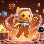 Win big with the sun-inspired gambling adventure featuring an astronaut cat and robot dog.
