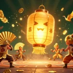 Erleben Sie spannende Betano Sportwetten in dieser lebhaften Casino-Szene mit goldenen Symbolen und dynamischen Charakteren.