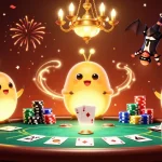 Experience thrilling gaming with f8bettt at a vibrant casino featuring a team of glowworms illuminating the scene.
