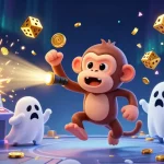 Engage with gmnc's dynamic gaming adventure featuring a mischievous monkey and ghost-hunter puppy in a haunted casino.