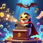 Engage with cakhiatv's thrilling lottery scene featuring vibrant elements and a cartoon penguin character!